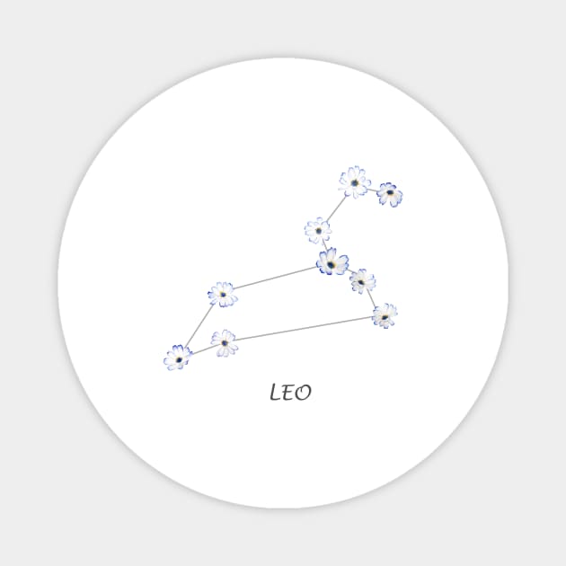 Leo zodiac sign Magnet by colorandcolor